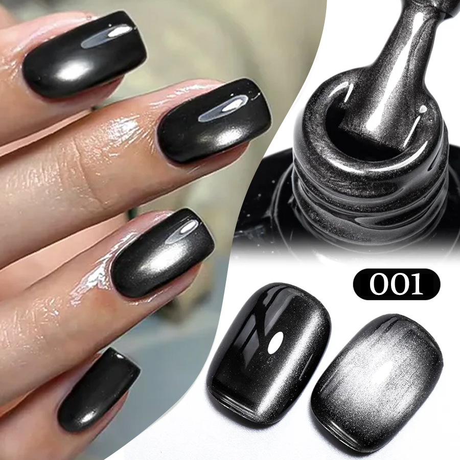 Nail Art Chrome - 카지슈 10ml 블랙 캣아이 젤 네일