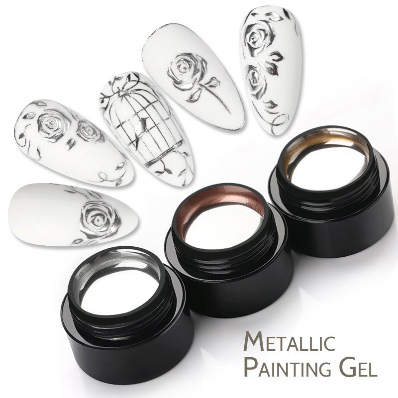 Nail Art Chrome - BORN PRETTY 5ML 슈퍼 실버 메탈릭