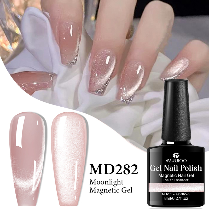 Nail Art Chrome - MSRUIOO 8ml 달빛 고양이 마그네틱 네일