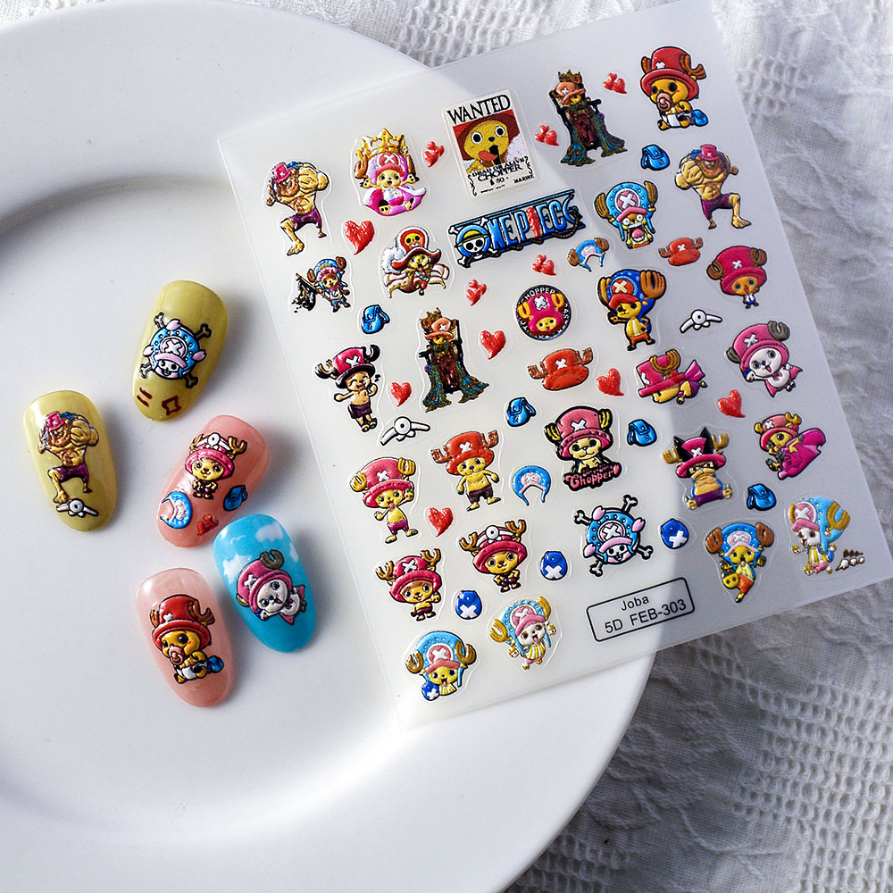 Nail Art Zoro One Piece - 1PCS 원피스 만화 네일 스티커 네일