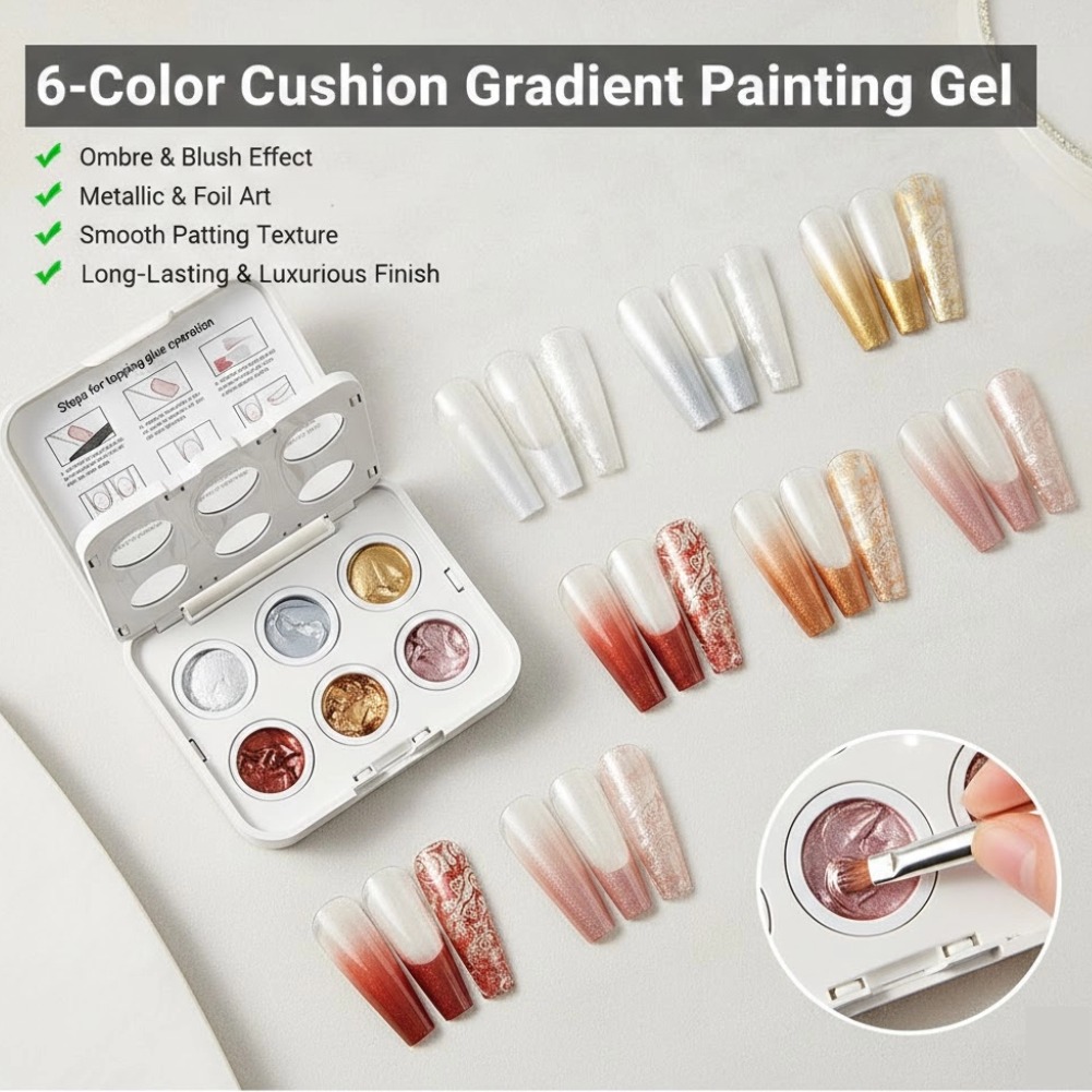 Nail Art Ombre Pink - 6가지 색상 옴브레 네일 그라데이션 젤