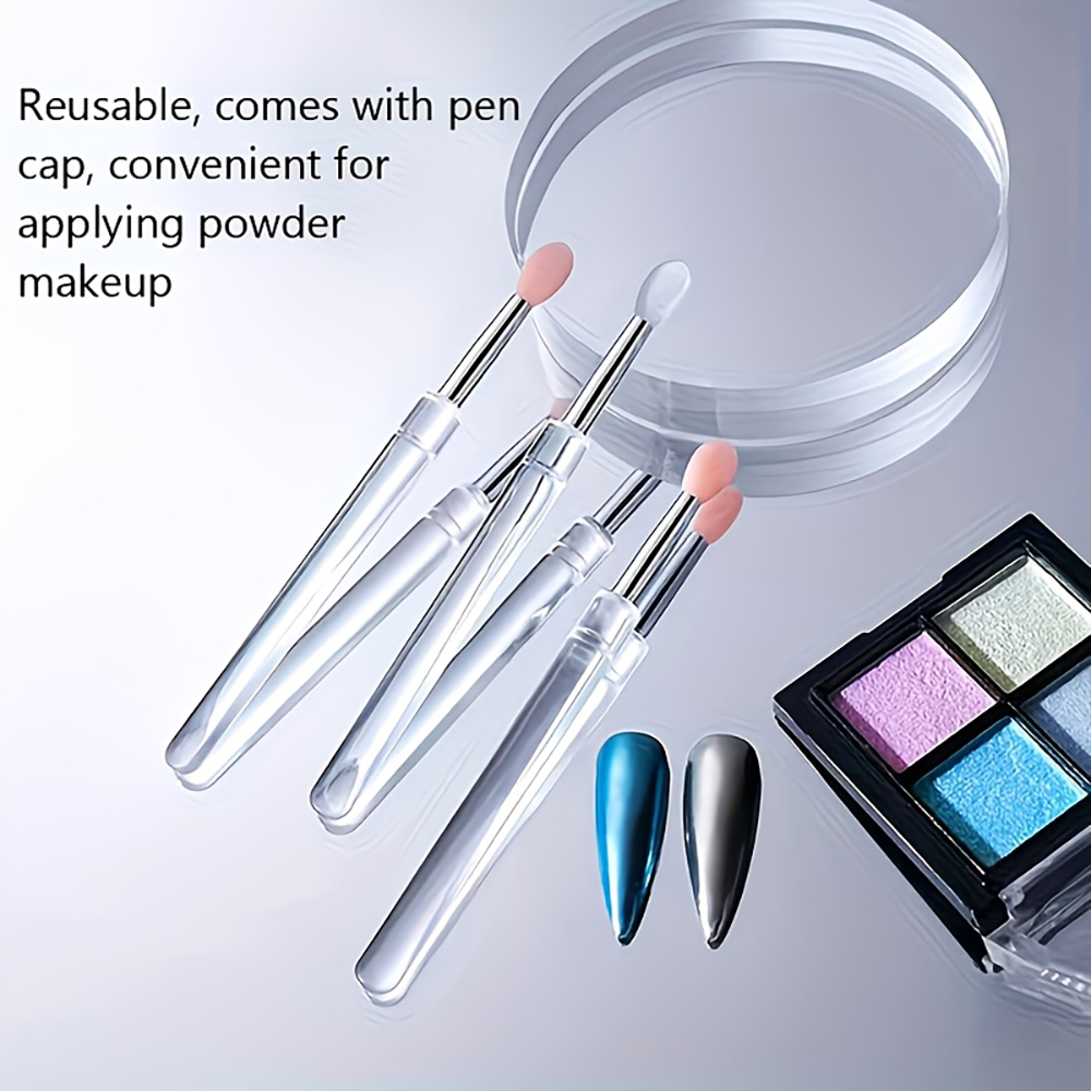 Nail Art Chrome - 재사용 가능한 크롬 글리터 도포용 매니큐어