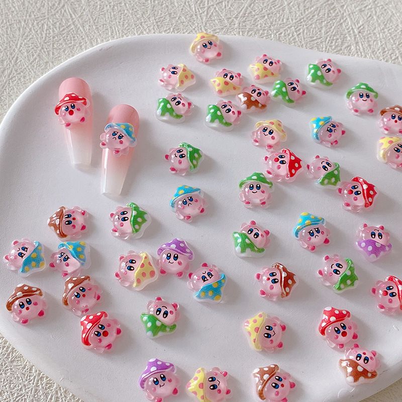 Nail Art Design - 2/10/20pcs 커비 네일 참 3D 수지
