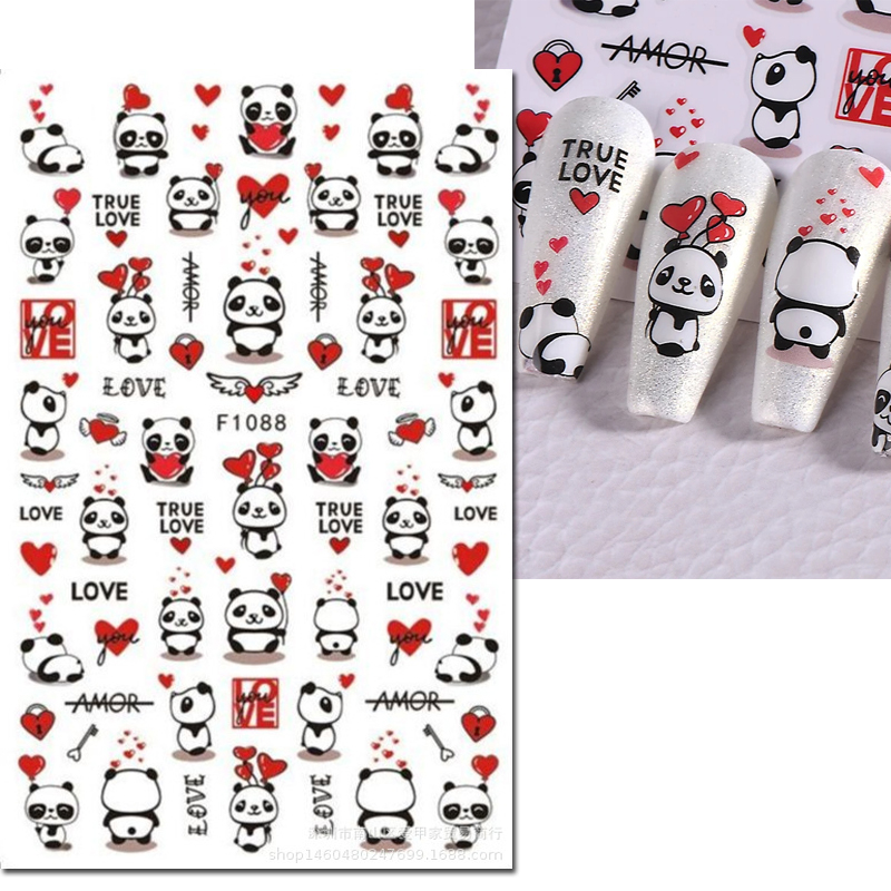 3d 네일 아트 데칼 발렌타인 데이 레드 하트 풍선 귀 - Nail Art Valentines Day 리뷰 및 가격