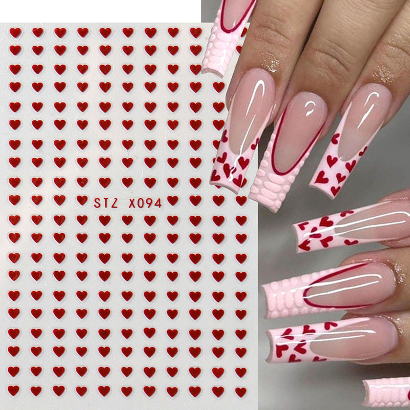 2개 미니 하트 네일 아트 스티커 데칼 귀여운 발렌타인 - Nail Art Valentines Day 리뷰 및 가격
