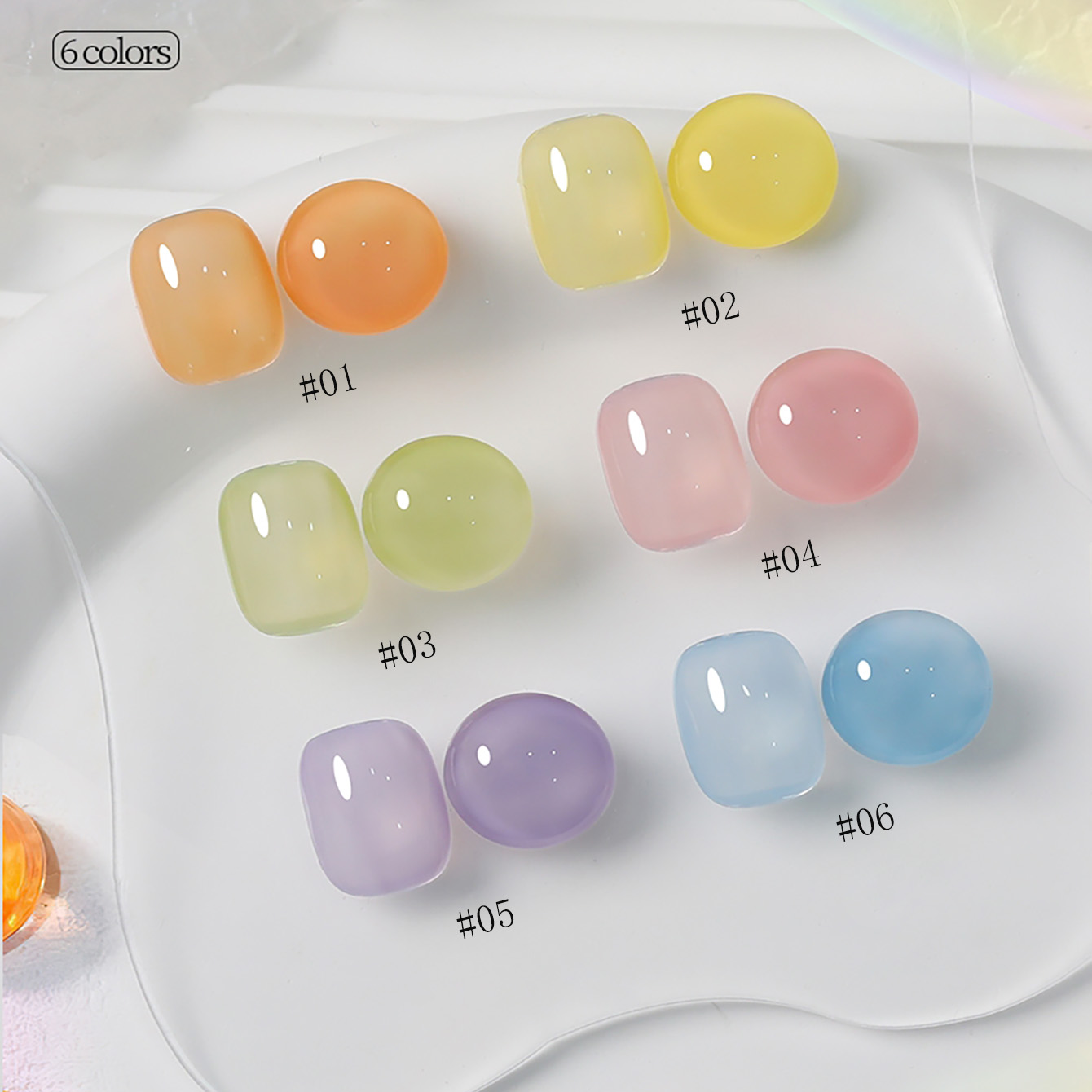 SHAKA 1-6pcs 로맨틱 마카롱 캔디 시리즈 6  - Nail Art Valentines Day 리뷰 및 가격