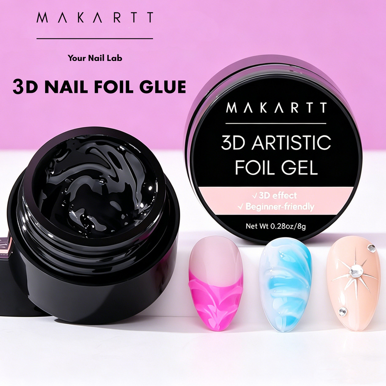 마카트 3D 네일 젤 8ml 네일 포일 글루 트랜스퍼  - Nail Art Chrome 리뷰 및 가격