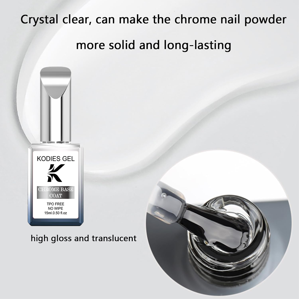 코디스 젤 클리어 크롬 베이스 코트 메탈릭 미러 페인팅 - Nail Art Chrome 리뷰 및 가격