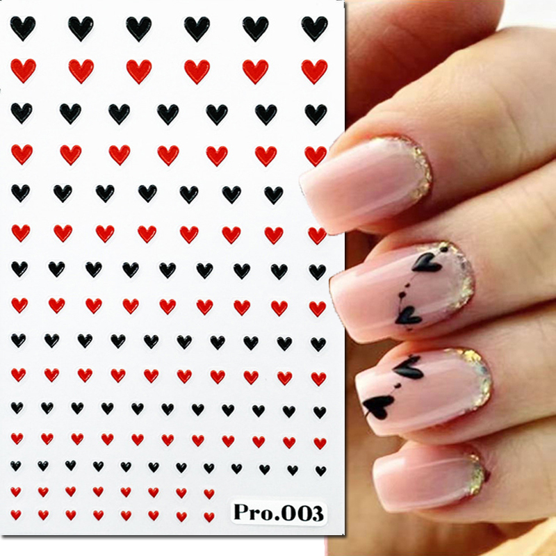 5d 엠보싱 네일 아트 스티커, 발렌타인 데이, 레드, - Nail Art Valentines Day 리뷰 및 가격
