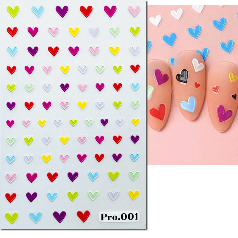 5d 엠보싱 네일 아트 스티커, 발렌타인 데이, 레드, - Nail Art Valentines Day 리뷰 및 가격