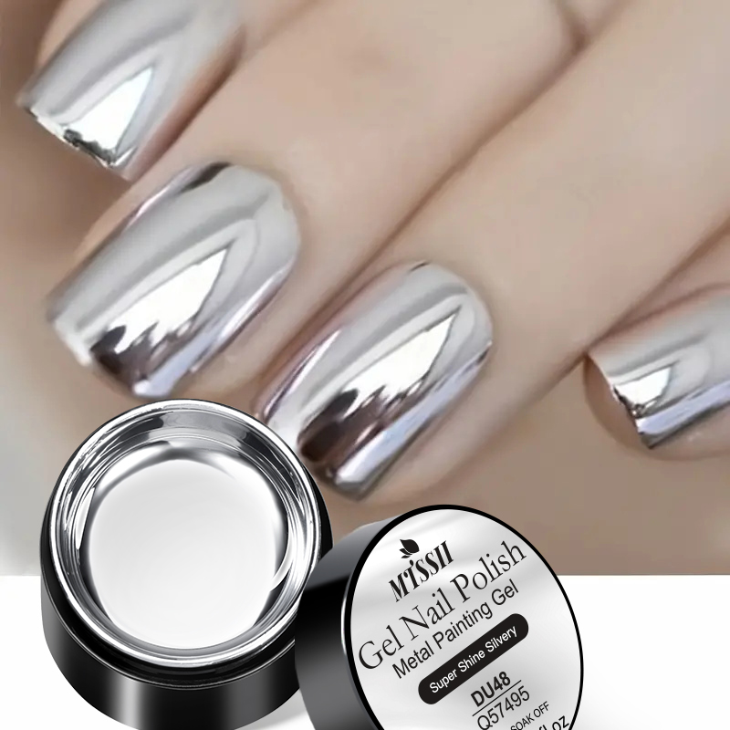 Mttssii 8ml 슈퍼 실버 메탈릭 페인팅 젤 네일 - Nail Art Chrome 리뷰 및 가격