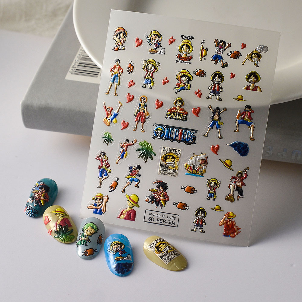 1PCS 원피스 만화 네일 스티커 네일 부품 일본 애니 - Nail Art Zoro One Piece 리뷰 및 가격
