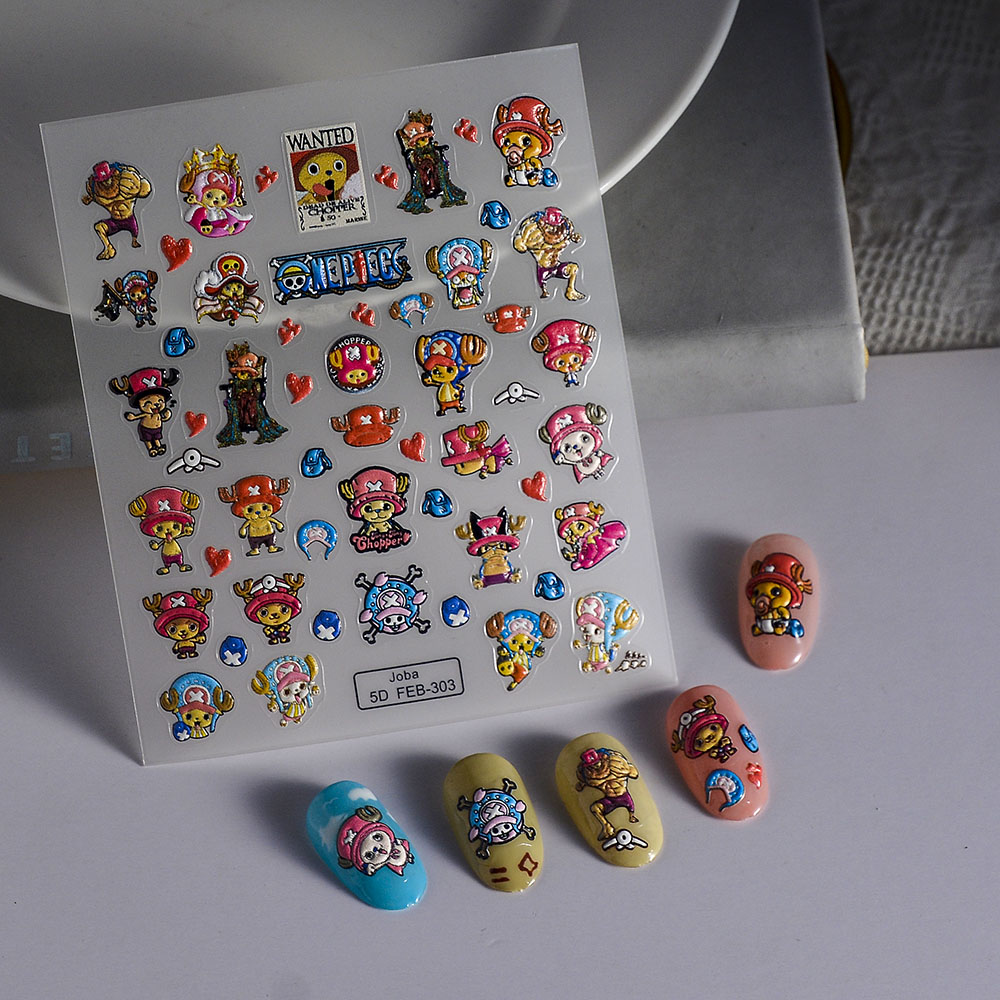 1PCS 5D 휴대용 원피스 네일 스티커 조로 밀짚모자 - Nail Art Zoro One Piece 리뷰 및 가격