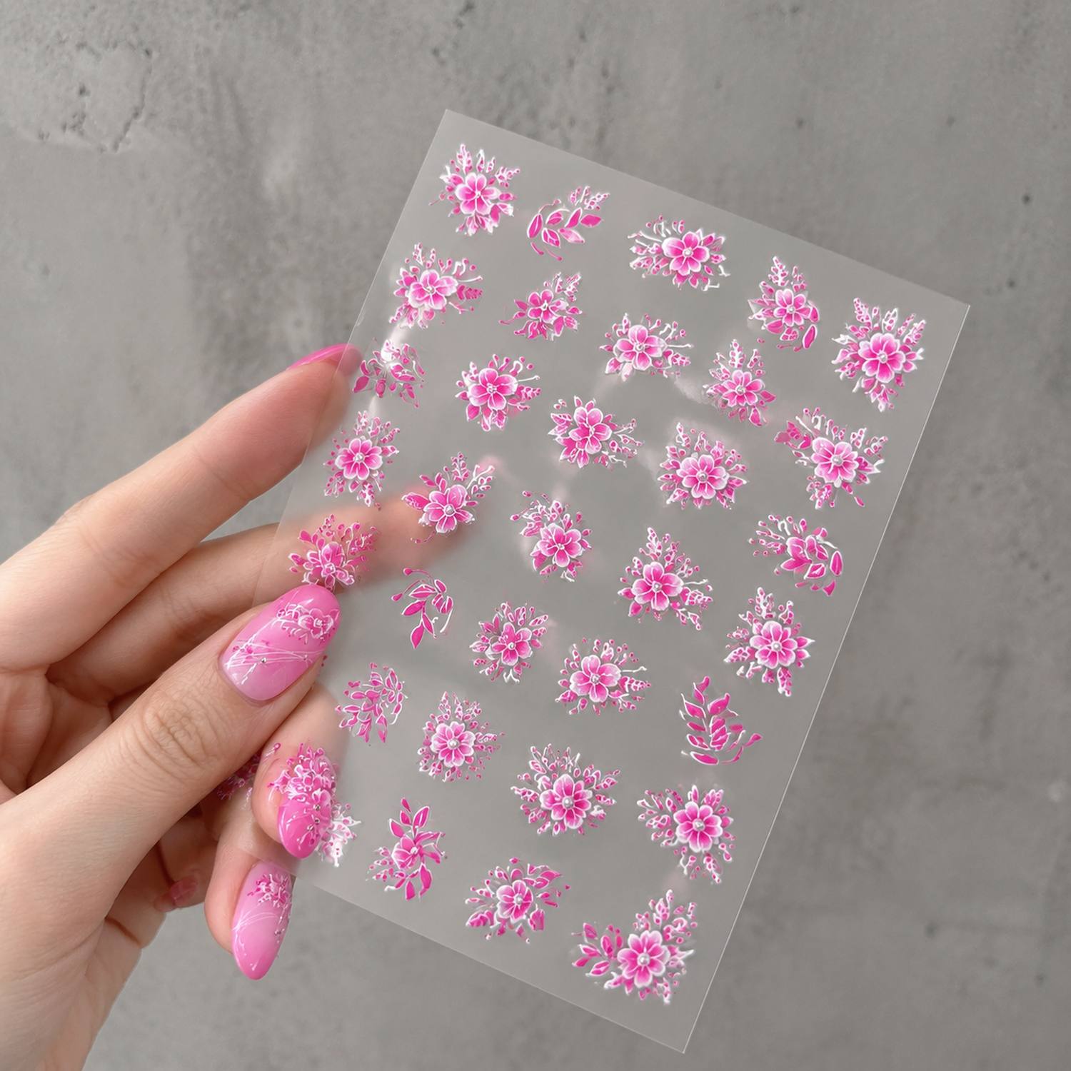 1개입 자개형 매화꽃과 잎사귀 클러스터 네일 아트 스티 - Nail Art Ombre Pink 리뷰 및 가격