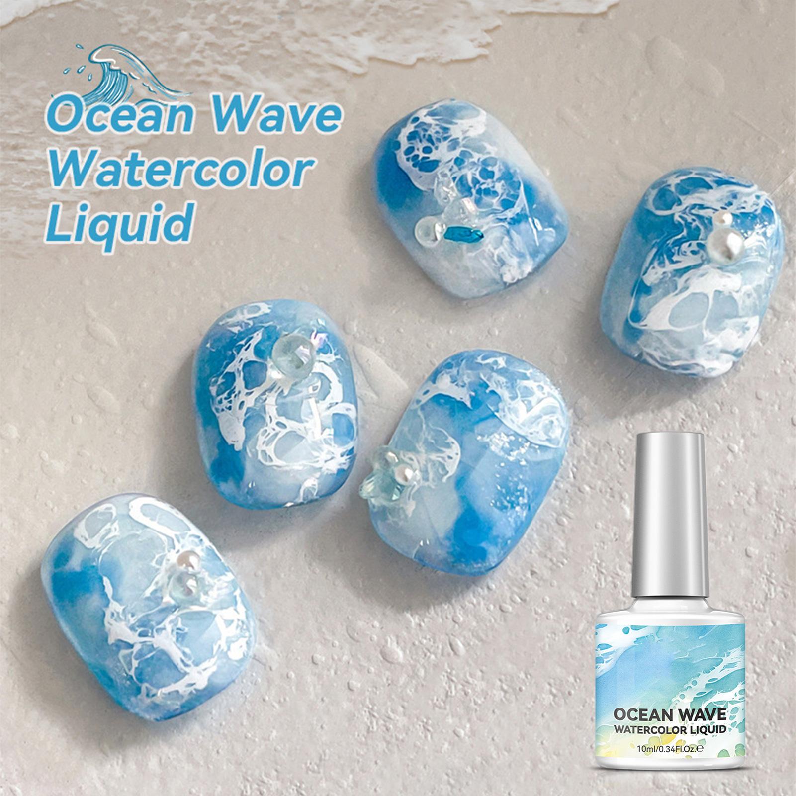 10ml 버블 오션 웨이브 화이트 젤 네일 폴리싱 화이 - Nail Art One Stroke 리뷰 및 가격