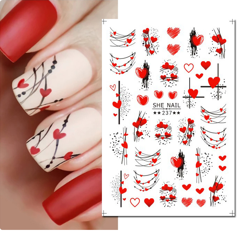 3d 네일 아트 슬라이더 스티커 발렌타인 사랑 나무 소 - Nail Art Valentines Day 리뷰 및 가격