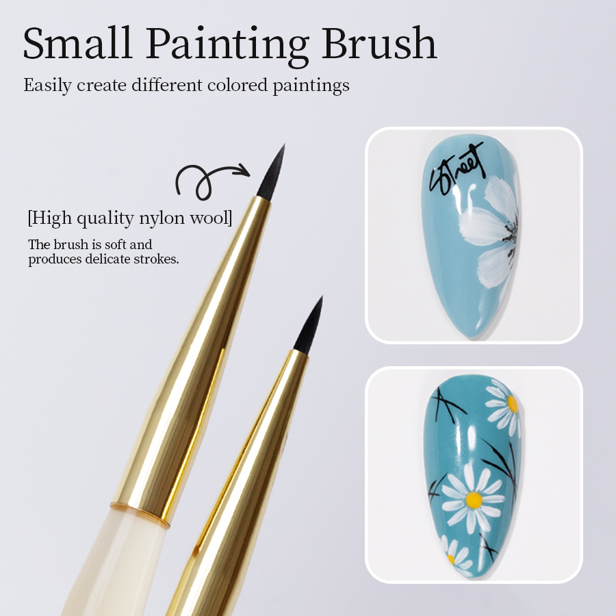 QNL 초미세 미니 네일 아트 페인팅 브러쉬 짧은 모발 - Nail Art One Stroke 리뷰 및 가격