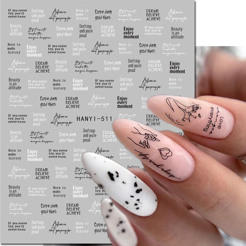 3d 네일 아트 데칼 발렌타인 데이 편지 기하학적 라인 - Nail Art Valentines Day 리뷰 및 가격