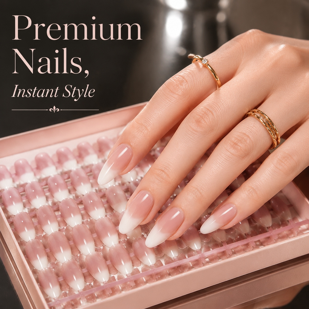 150개입 인스타 스타일 프렌치 그라데이션 아몬드 프레 - Nail Art Ombre Pink 리뷰 및 가격