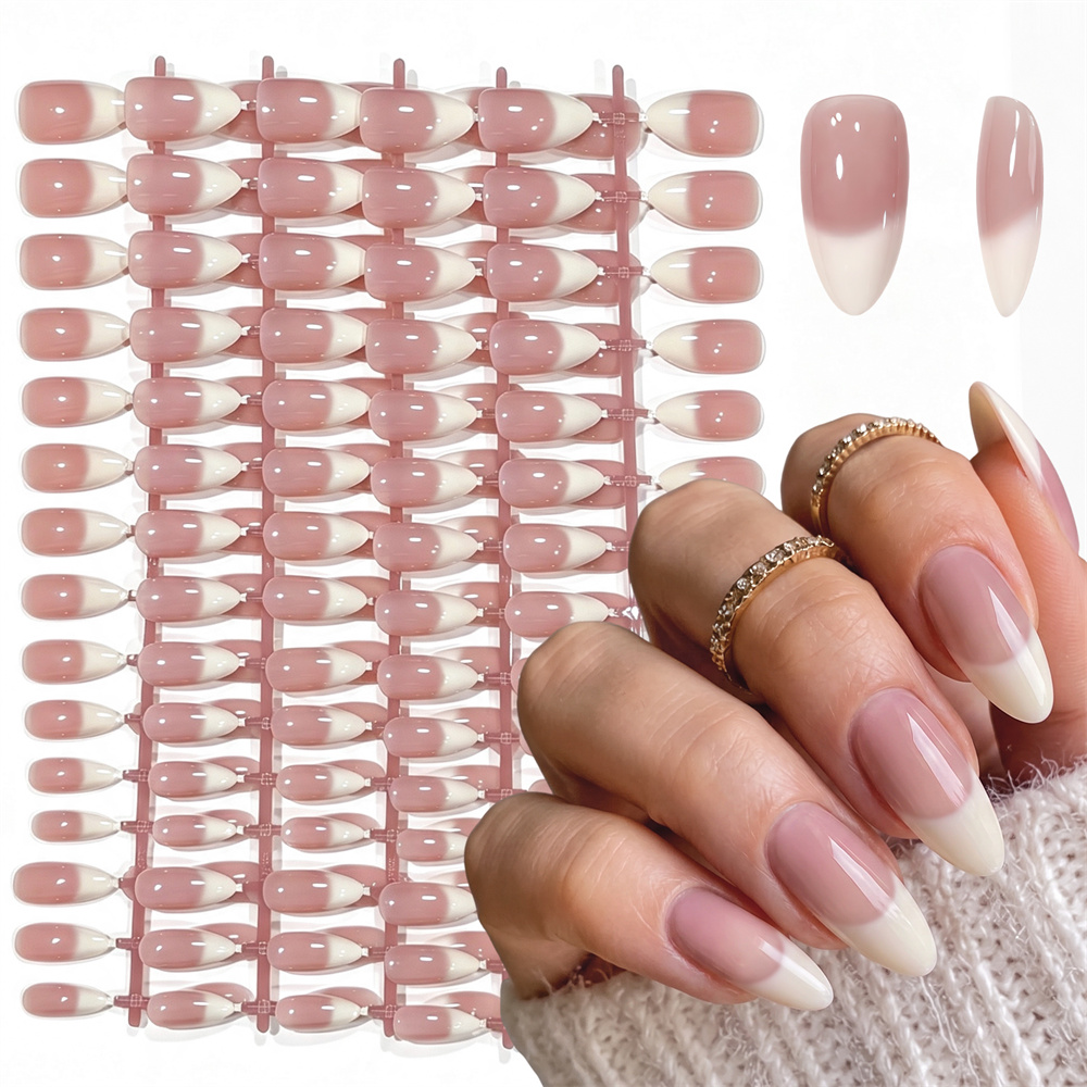 150개입 인스타 스타일 프렌치 그라데이션 아몬드 프레 - Nail Art Ombre Pink 리뷰 및 가격