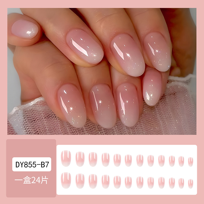 24Pcs 손톱에 타원형 짧은 핑크 프레스 달콤한 Sa - Nail Art Ombre Pink 리뷰 및 가격