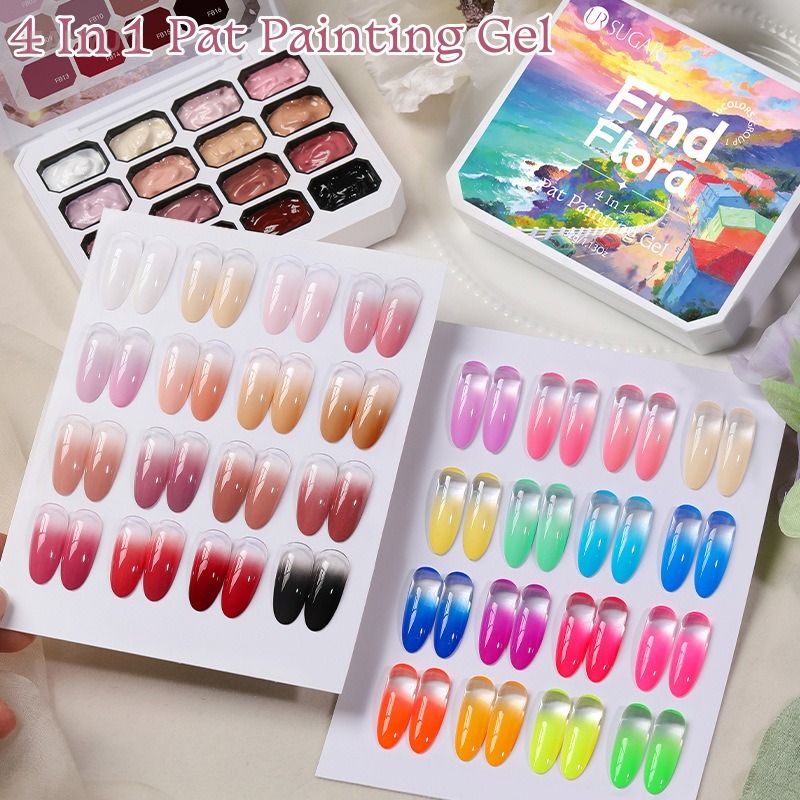 4 in 1 16색 네일 아트 페인팅 젤 폴리쉬 그라데 - Nail Art One Piece 리뷰 및 가격