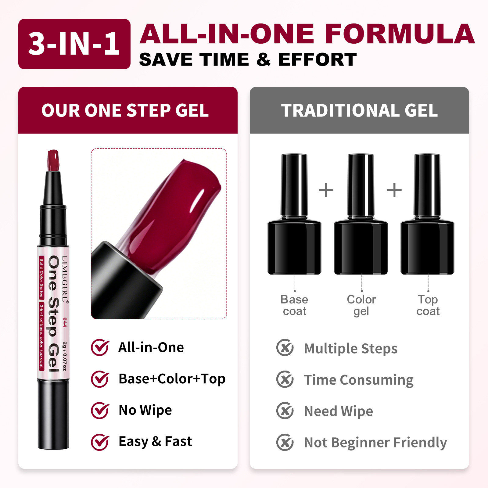 3-in-1 젤 네일 폴리쉬 펜 – 베이스 또는 탑 코 - Nail Art One Stroke 리뷰 및 가격
