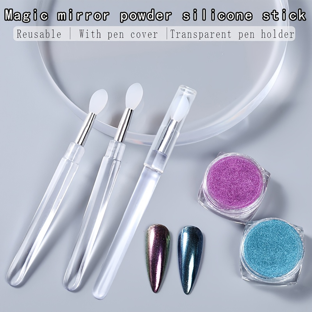 재사용 가능한 크롬 글리터 도포용 매니큐어 도구 새로운 - Nail Art Chrome 리뷰 및 가격