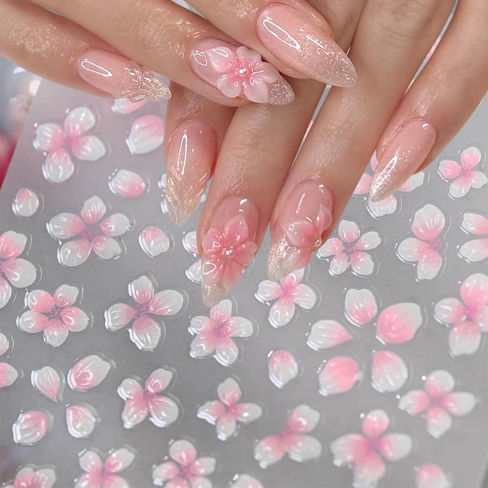 1개입 3D 입체 옴브레 디자인 네일 아트 스티커 핑크 - Nail Art Ombre Pink 리뷰 및 가격