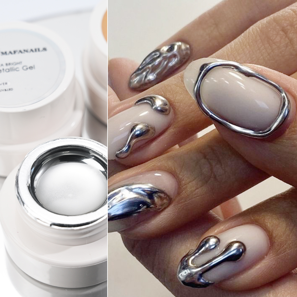 5ml 실버 골드 메탈릭 젤 네일 폴리쉬 크롬 3D 메 - Nail Art Chrome 리뷰 및 가격