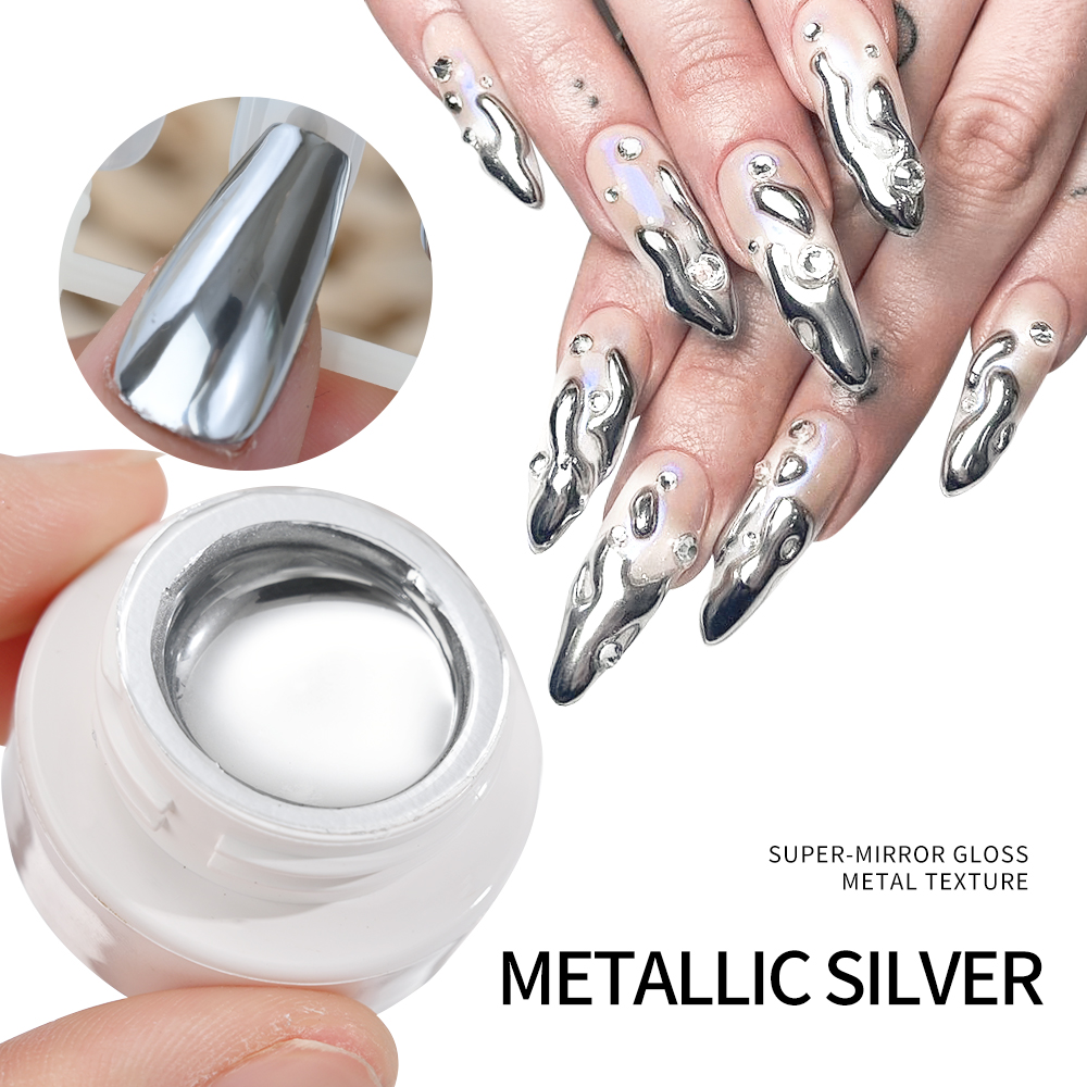 5ml 실버 골드 메탈릭 젤 네일 폴리쉬 크롬 3D 메 - Nail Art Chrome 리뷰 및 가격