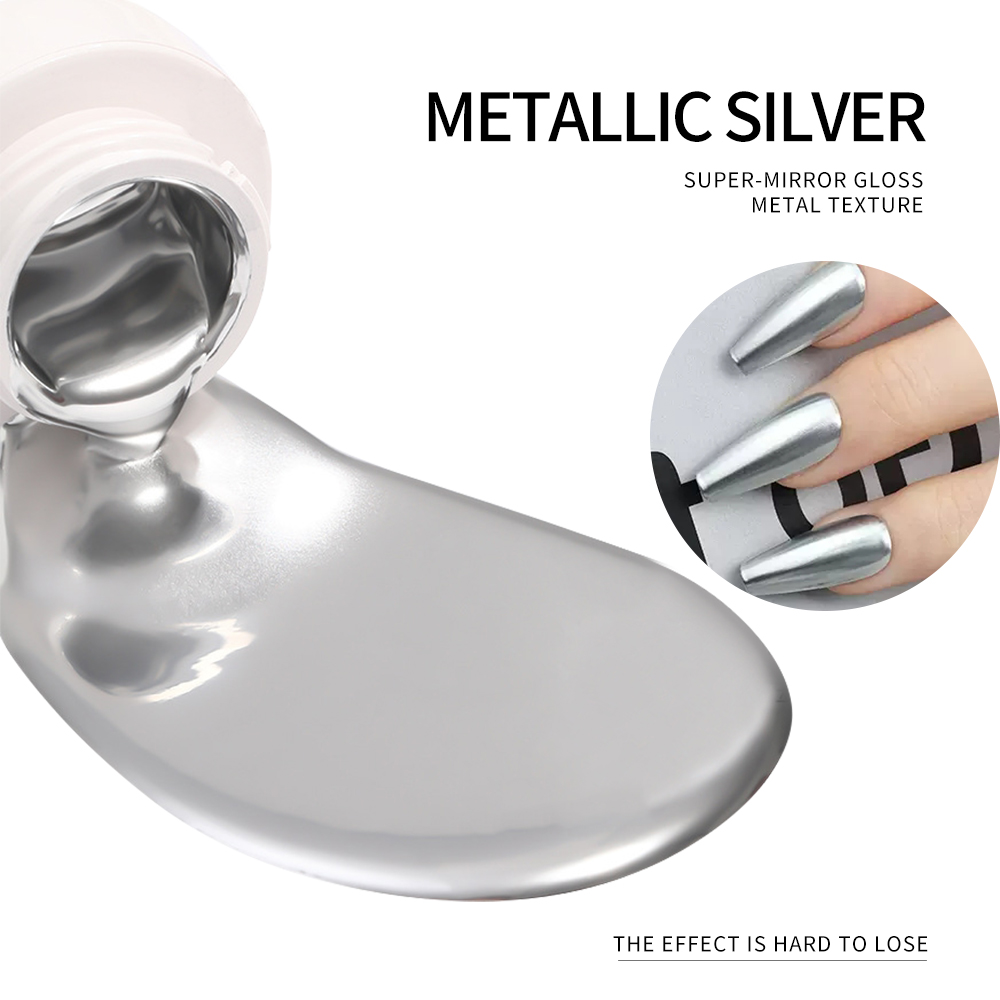 5ml 실버 골드 메탈릭 젤 네일 폴리쉬 크롬 3D 메 - Nail Art Chrome 리뷰 및 가격