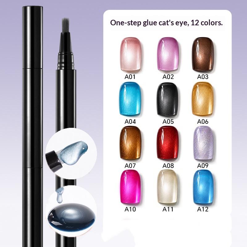 3ML 원스텝 캣아이 젤 네일 폴리쉬 펜 6-in-1  - Nail Art One Stroke 리뷰 및 가격