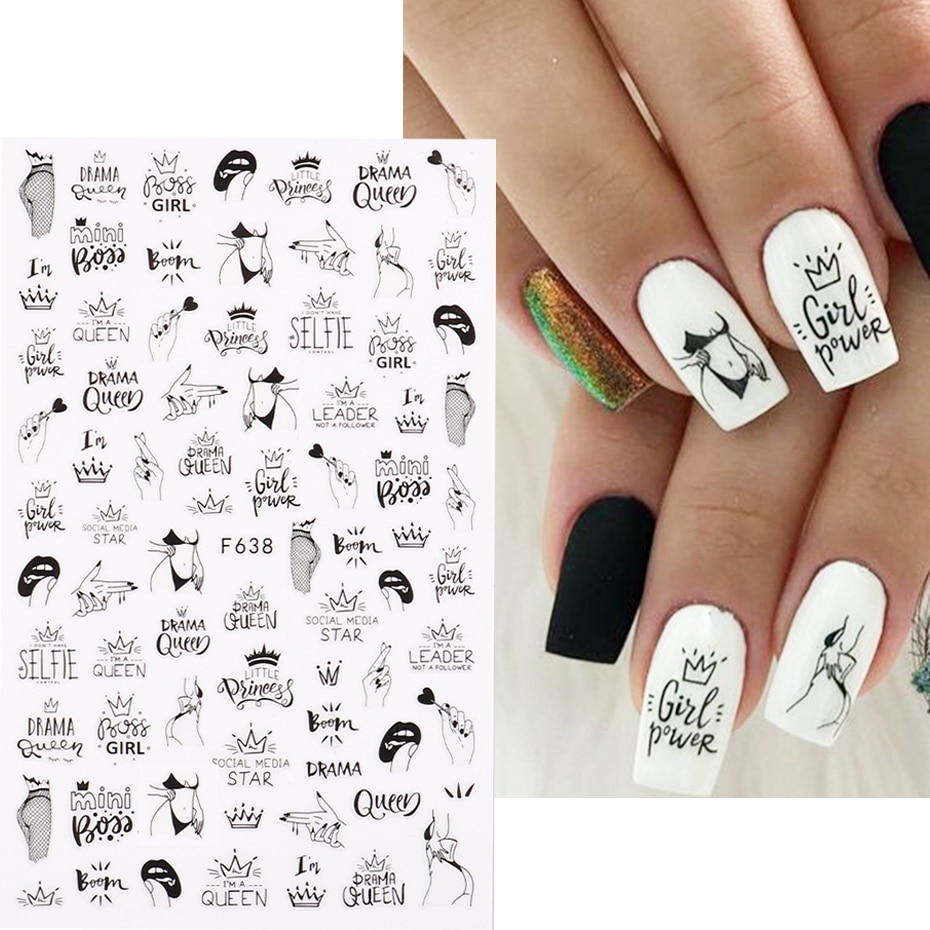하트 러브 디자인 3D 네일 아트 스티커, 영어 문자  - Nail Art Valentines Day 리뷰 및 가격