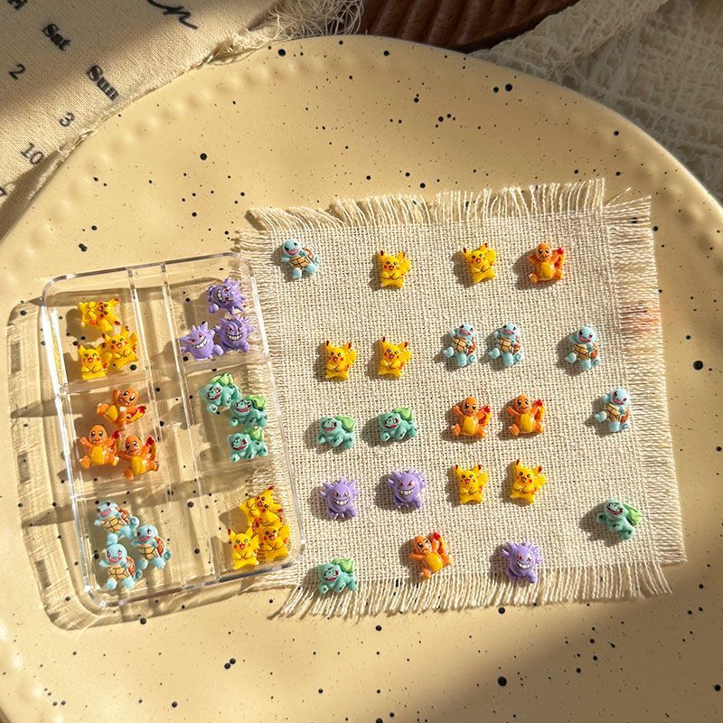 포켓몬 네일 아트 액세서리, 귀여운 미니 3D 꼬부기와 - Nail Art Design 리뷰 및 가격