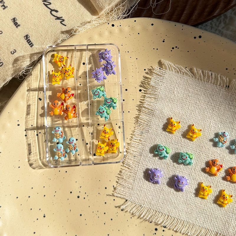 포켓몬 네일 아트 액세서리, 귀여운 미니 3D 꼬부기와 - Nail Art Design 리뷰 및 가격