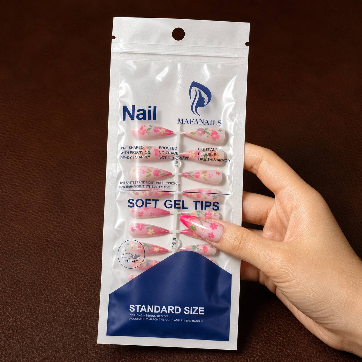 1봉지 프로스티드 옴브레 3D 아트 프레스온 네일 핑크 - Nail Art Ombre Pink 리뷰 및 가격