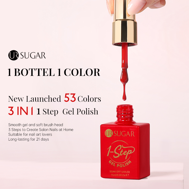 UR SUGAR 15ml 레드 1단계 젤 폴리쉬 3 I - Nail Art One Stroke 리뷰 및 가격