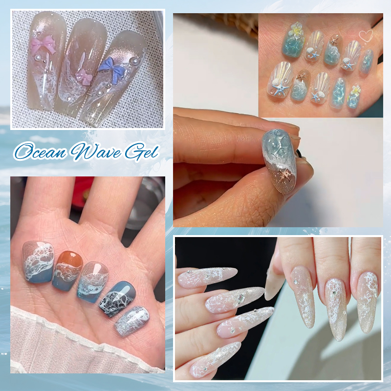 10ml 버블 오션 웨이브 화이트 젤 네일 세미 퍼머넌 - Nail Art One Stroke 리뷰 및 가격