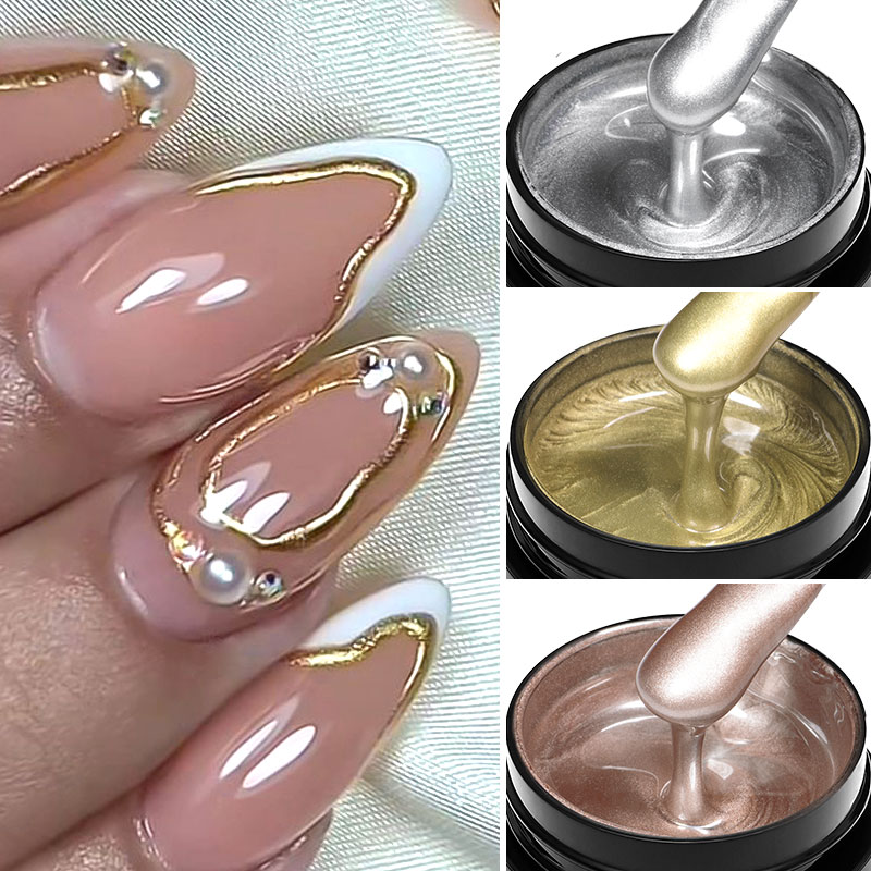8ml 메탈 페인팅 젤 네일 폴리쉬 노 와이프 미러 크 - Nail Art Chrome 리뷰 및 가격