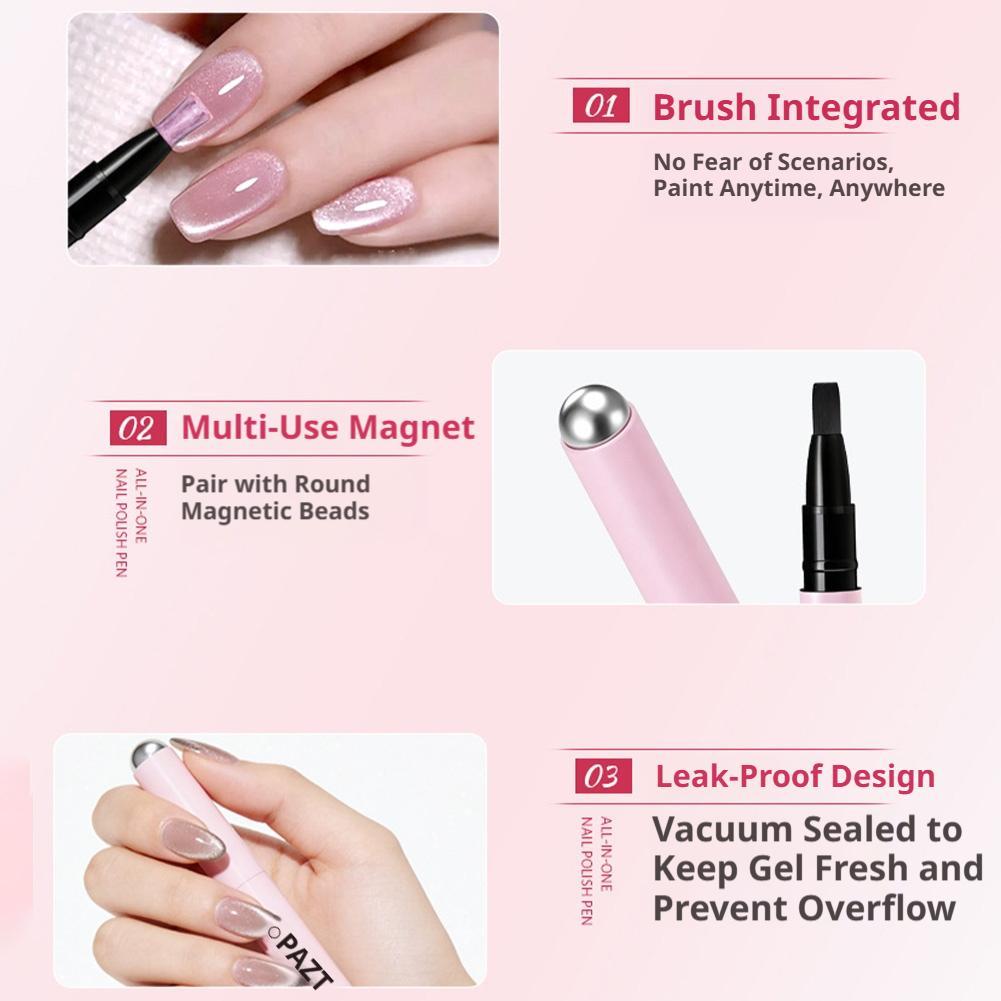 마그네틱 젤 네일 폴리쉬 펜, 7 in 1 글리터 캣아 - Nail Art One Stroke 리뷰 및 가격