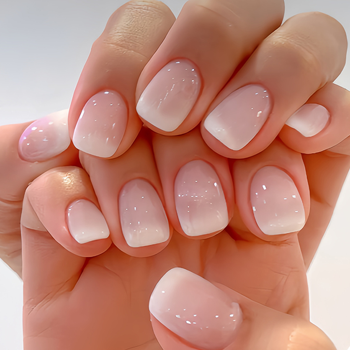 24개 심플 발레 글리터 탈부착 가능한 핑크 그라데이션 - Nail Art Design 리뷰 및 가격
