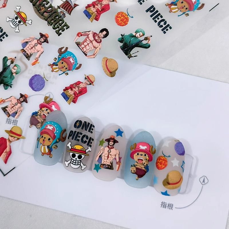 원피스 2025 신작 만화 귀여운 엠보싱 3D 어린이  - Nail Art Zoro One Piece 리뷰 및 가격