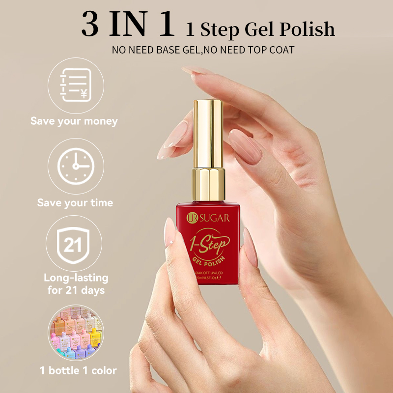 UR SUGAR 15ml 1단계 젤 폴리쉬 3 IN 1 - Nail Art One Stroke 리뷰 및 가격