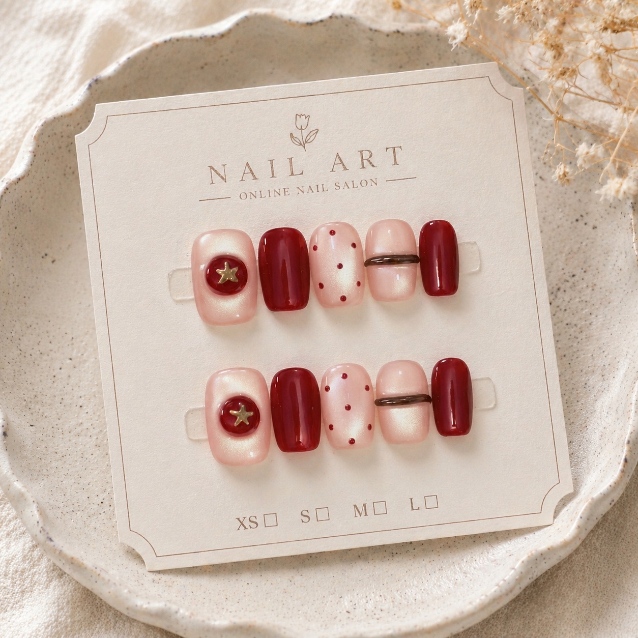 10개 누드 펄 캣아이 와인 핸드메이드 네일 레드 골드 - Nail Art Red Wine Cat Eye 리뷰 및 가격