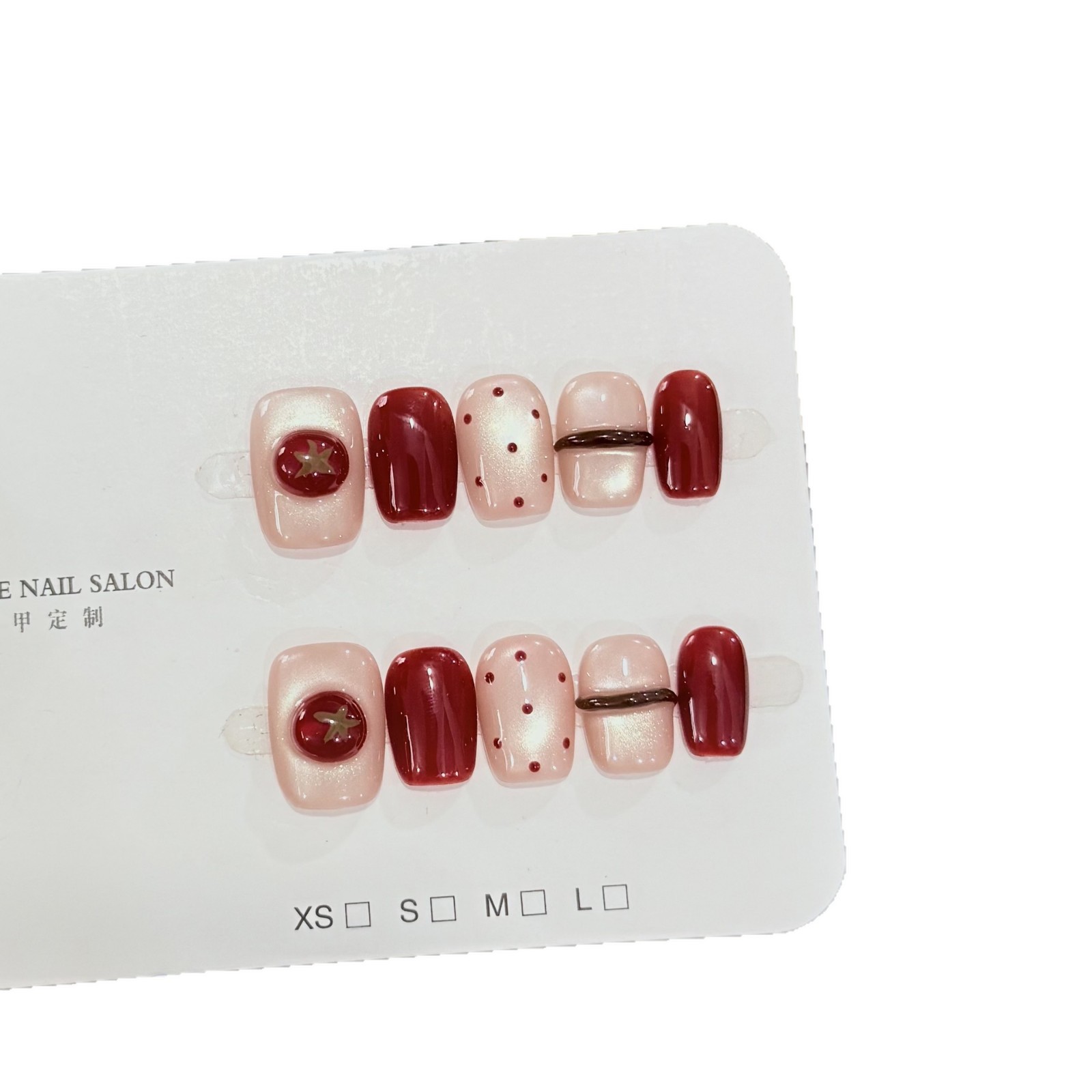10개 누드 펄 캣아이 와인 핸드메이드 네일 레드 골드 - Nail Art Red Wine Cat Eye 리뷰 및 가격